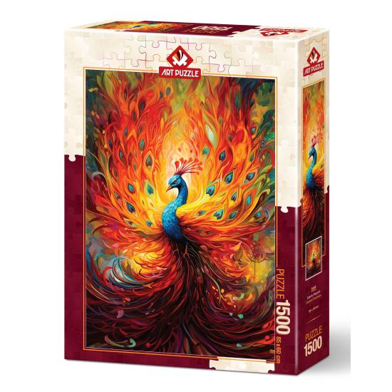 Puzzle Art Puzzle Paon Coloré de 1500 pièces