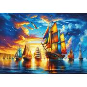 Puzzle Art Puzzle Port aux voiles colorées 500 pièces