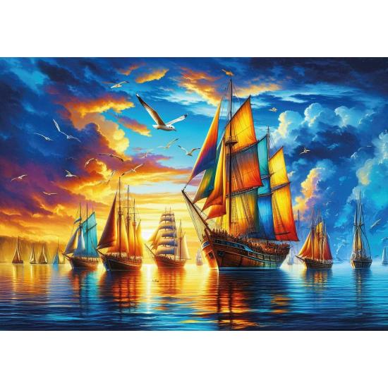 Puzzle Art Puzzle Port aux voiles colorées 500 pièces