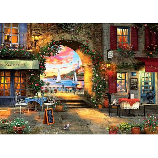 Puzzle Art Restaurant Bord de Mer 1000 Pièces