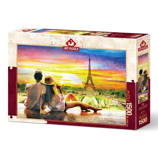Puzzle Art Romance au coucher du soleil 1500 pièces