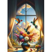 Puzzle Art Puzzle Symphonie de fleurs et d'ailes 500 pièces