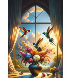 Puzzle Art Puzzle Symphonie de fleurs et d'ailes 500 pièces