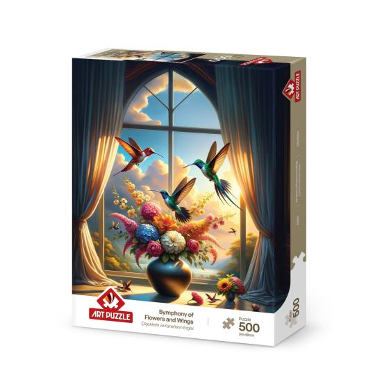 Puzzle Art Puzzle Symphonie de fleurs et d'ailes 500 pièces Puzzle Art Puzzle Symphonie de fleurs et d'ailes 500 pièces