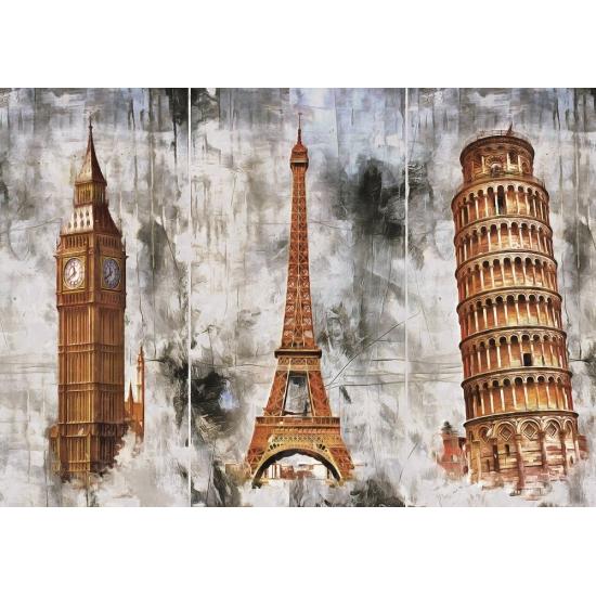 Puzzle Art Puzzle Trois Villes Trois Tours 1000 Pièces Puzzle Art Puzzle Trois Villes Trois Tours 1000 Pièces