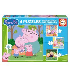 Puzzle Baby Educa Progressif Peppa Pig 6-9-12-16 Pzs