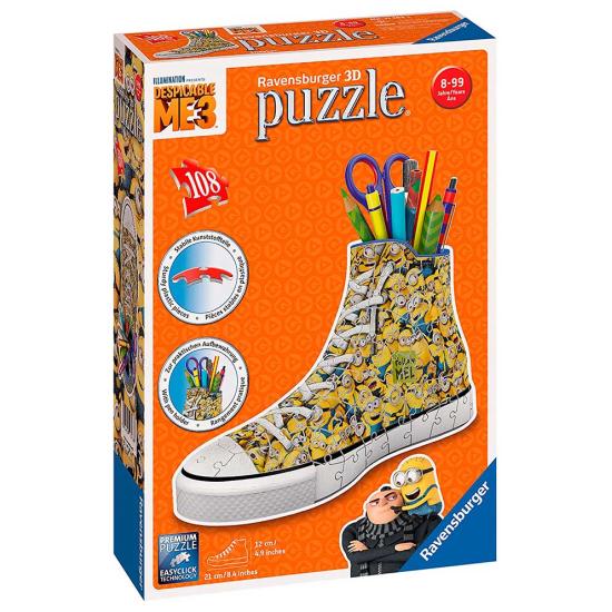 Puzzle Ball 3D Ravensburger Sneaker Minions 108 pieds Trousse à