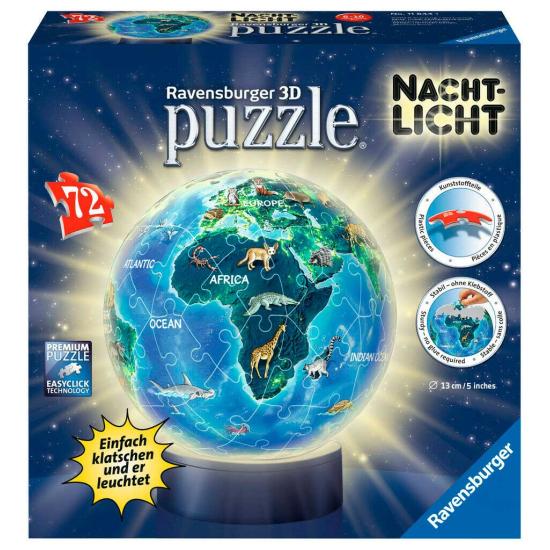 Puzzle Boule Lampe Ravensburger La Terre 3D 72 Pièces
