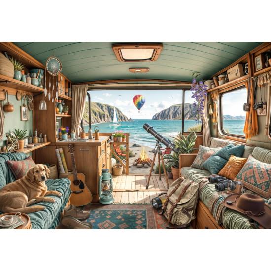 Puzzle Bluebird Camping Coast 1000 pièces