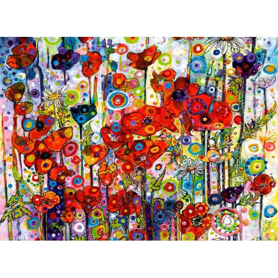Puzzle 6000 pièces coquelicots Bluebird