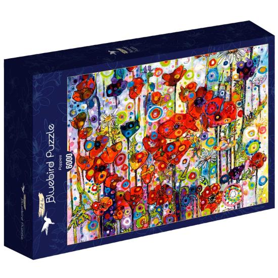 Puzzle 6000 pièces coquelicots Bluebird