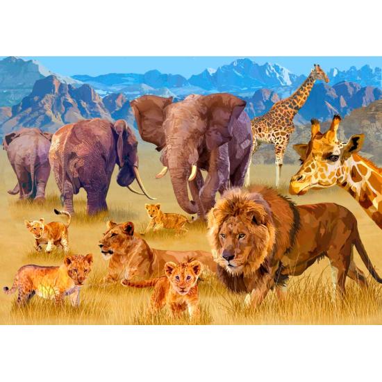 Puzzle Bluebird Animaux de la savane 1500 pièces
