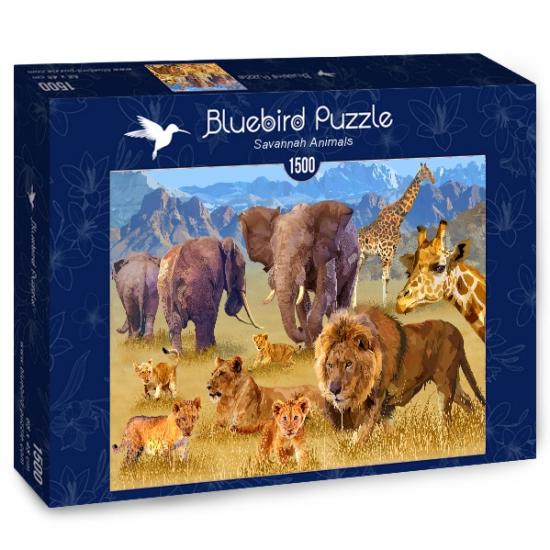Puzzle Bluebird Animaux de la savane 1500 pièces