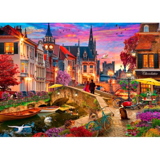 Puzzle Bluebird Soirée Sur Le Canal 1000 pièces