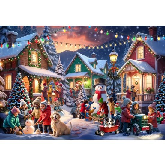 Puzzle Bluebird Quartier De Noël 1000 pièces