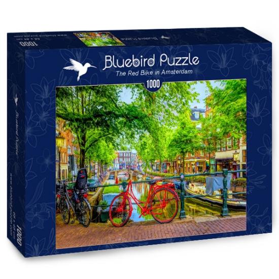 Puzzle Bluebird Vélo rouge à Amsterdam 1000 pièces
