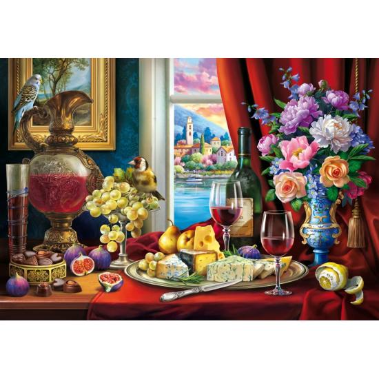 Puzzle Bluebird Nature Morte Et Vin 1000 pièces