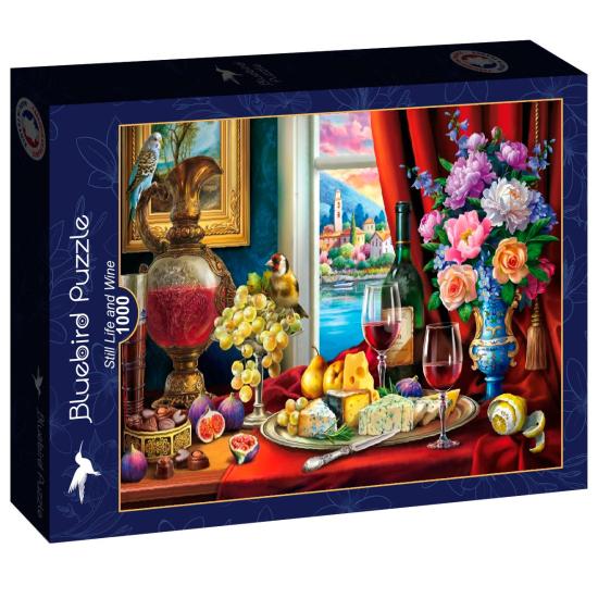 Puzzle Bluebird Nature Morte Et Vin 1000 pièces