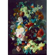 Bluebird nature morte avec des fleurs et des fruits Puzzle 1000