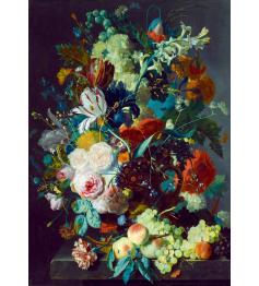 Bluebird nature morte avec des fleurs et des fruits Puzzle 1000