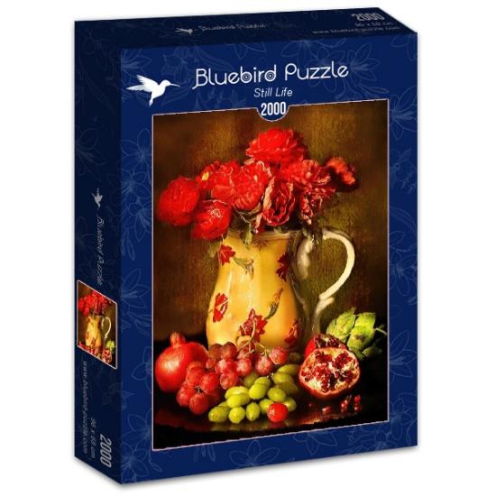 Puzzle nature morte oiseau bleu 2000 pièces
