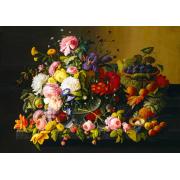 Puzzle Bluebird Nature Morte, Fleurs et Fruits 1000 Pièces