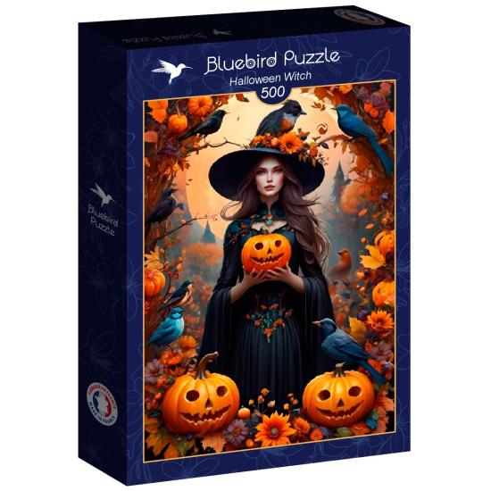 Puzzle Bluebird Sorcière d'Halloween de 500 pièces