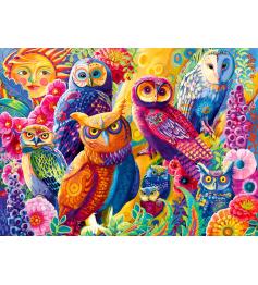 Puzzle Bluebird Hiboux colorés 4000 pièces