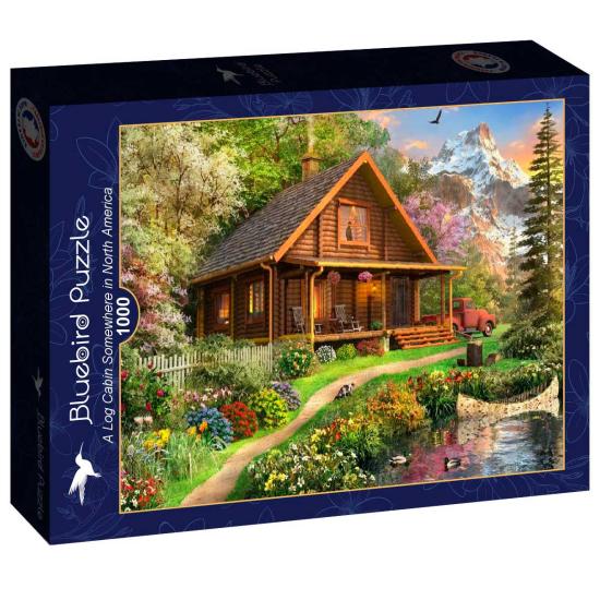 Bluebird Puzzle Log Cabin en Amérique du Nord 1000 pièces