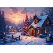 Puzzle Bluebird Chalet De Noël 500 pièces
