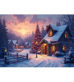Puzzle Bluebird Chalet De Noël 500 pièces