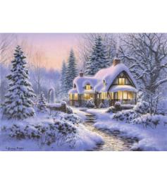 Puzzle Bluebird Cabane Enneigée en Hiver 500 pièces