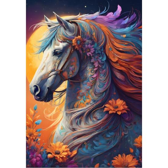 Puzzle Bluebird Cheval fleuri 1000 pièces