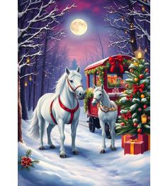 Puzzle Bluebird Les Chevaux À Noël XXL 300 pièces
