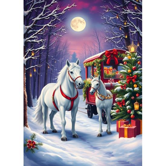 Puzzle Bluebird Les Chevaux À Noël XXL 300 pièces