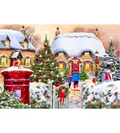 Puzzle Bluebird Winter Cabin 1000 pièces