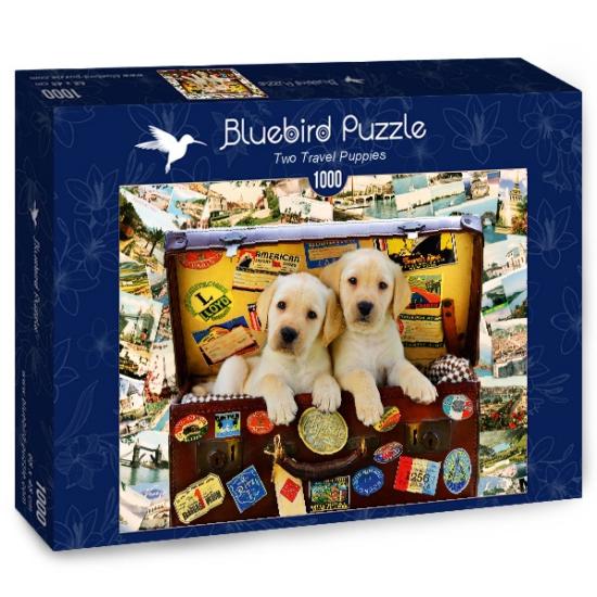Puzzle Bluebird Traveling Puppies 1000 pièces