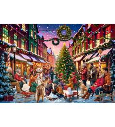 Puzzle Bluebird Rue De Noël 1000 pièces