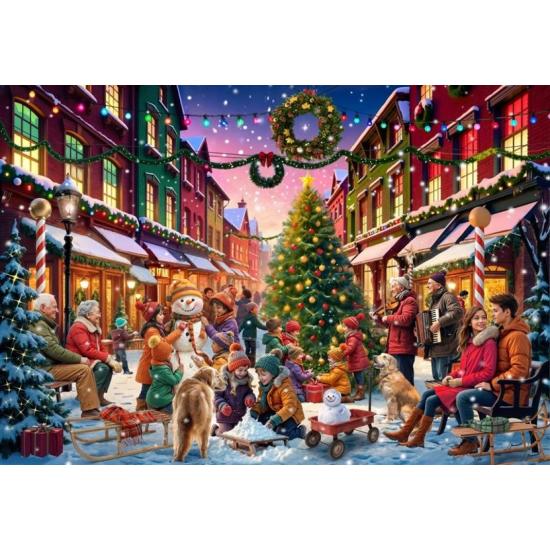 Puzzle Bluebird Rue De Noël 1000 pièces