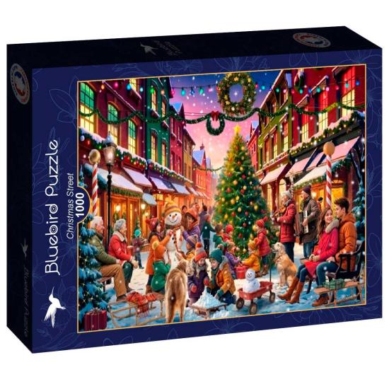 Puzzle Bluebird Rue De Noël 1000 pièces