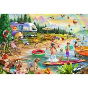 Puzzle Bluebird Camp D'Été Au Bord Du Lac 1000 pièces