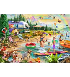 Puzzle Bluebird Camp D'Été Au Bord Du Lac 1000 pièces