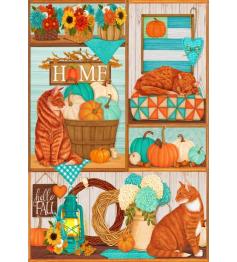 Puzzle Bluebird Champ De Citrouilles 1000 pièces