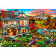 Puzzle Bluebird Maison De Campagne Avec Jardin 1000 pièces