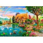 Puzzle Bluebird Country House by the Lake 1000 pièces