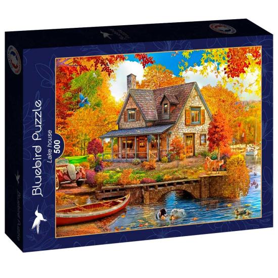 Puzzle Bluebird Maison au bord du lac de 500 pièces