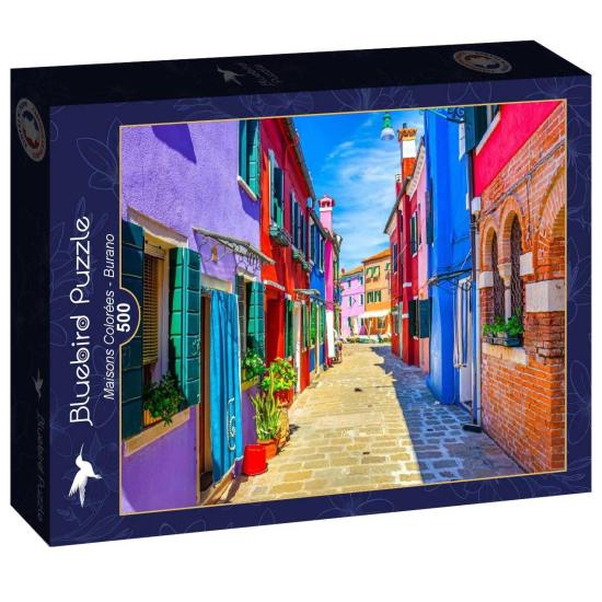 Puzzle Bluebird Maisons colorées, Burano 500 pièces