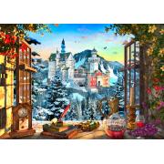 Puzzle 1000 pièces Bluebird Mountain Castle