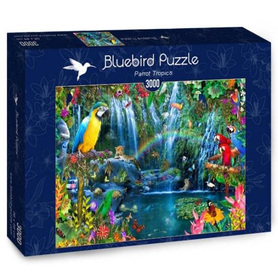 Puzzle Bluebird Perroquets sous les tropiques 3000 pièces