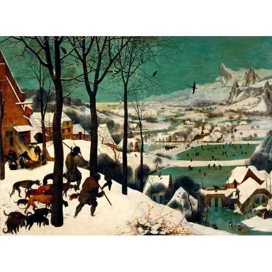 Puzzle Chasseurs d'oiseaux bleus dans la neige 3000 pièces